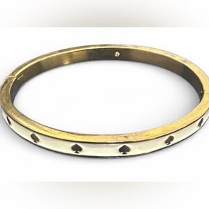 Kate Spade Gold and White Spade Bracelet